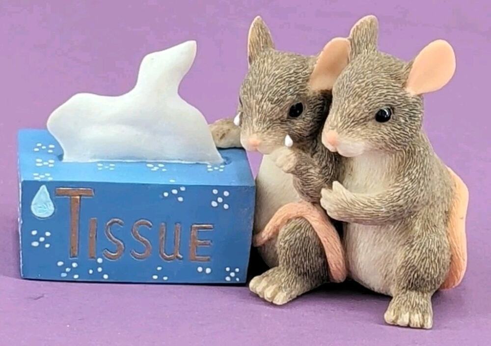 Vintage Charming Tails I'M HERE FOR YOU Mouse Sympathy Figurine Dean Griff